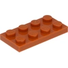 Lego® 10 Stück 3020 Platten Plates 2x4 Part Basic 10 Dunkles Orange