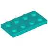 Lego® 10 Stück 3020 Platten Plates 2x4 Part Basic 10 Dunkles Türkies