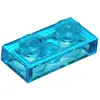 Lego® 10x 1x2 Platten 3023 - Plate Trans - Hellblau - Trans-Light Blue