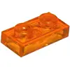 Lego® 50x 1x2 Platten 3023 - Plate Trans - Orange - Trans-Orange