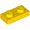 Lego® 50x 1x2 Platten 3023 - Plate Gelb - Yellow