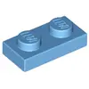 Lego® 50x 1x2 Platten 3023 - Plate Mittleres Blau - Medium Blue