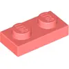 Lego® 50x 1x2 Platten 3023 - Plate Coral - Coral
