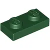 Lego® 50x 1x2 Platten 3023 - Plate Dunkelgrün - Dark Green