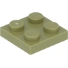 Lego® 2x2 Platten 3022 - 10 Stück Olivegrün
