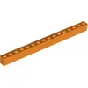 Lego® 50 Stück 2465 Stein Brick 1x16 Part Basic Steine 50 Orange
