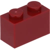 Lego® 50 Stück 3004 Stein Brick 1x2 Part Basic Steine 50 Dunkelrot