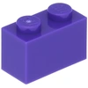 Lego® 250 Stück 3004 Stein Brick 1x2 Part Basic Steine 250 Dunkles Lil...