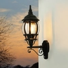 Licht-Erlebnisse Außenleuchte Wand Schwarz IP23 E27 Glas Aluminium Rus...