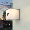 LICHT-ERLEBNISSE Außenwandlampe Aluminium 16,5 cm breit IP54 Grau Weiß...