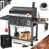 KESSER® Grillwagen XXL Holzkohlegrill mit Deckel, Rädern, Edelstahl-Gr...