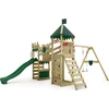 Fatmoose RiverRun Royal XXL Spielturm mit Schaukel und Rutsche in Grün