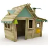 Spielhaus Wickey Casita aus Holz mit Fenstern und Holzdach in Himmelbl...