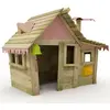 Spielhaus Wickey Casita aus Holz mit Fenstern und Holzdach in Hellrosa