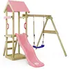 Spielturm Wickey TinyWave mit Rutsche und Sandkasten in Hellrosa