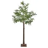 BELIANI Outdoor Weihnachtsbaum Grün mit LED Lichtern 180 cm für Garten...