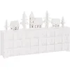 BELIANI Adventskalender Weiß MDF-Platte mit LED-Beleuchtung zum Selbst...