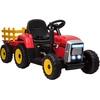 HOMCOM Elektrischer Traktor für Kinder Elektroauto mit Anhänger, Fernb...