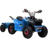 HOMCOM Kinderquad Elektro-Quad 6V mit Anhänger für Kinder 1,5-3 Jahre,...