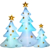 HOMCOM Aufblasbare Weihnachtsdekoration mit LED-Licht, 210 cm 3er-Set ...