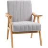 HOMCOM Ohrensessel Polsterstuhl mit Armlehnen Loungesessel Relaxsessel...