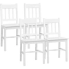 HOMCOM Esszimmerstuhl 4er Set  Moderne Küchenstühle mit Rückenlehne, K...
