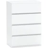 HOMCOM Kommode Schubladenschrank Sideboard mit 4 Schubladen, kippsiche...