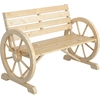 Outsunny Gartenbank 2-Sitzer, Sitzbank, Holzbank, Parkbank mit Armlehn...