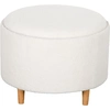 HOMCOM Sitzhocker Ø56 x 42 cm, runder Polsterhocker mit Stauraum und K...