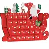 HOMCOM Adventskalender zum Befüllen 24 Schubladen Fächer Weihnachtskal...