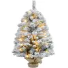 HOMCOM Künstlicher Weihnachtsbaum 90 cm mit 133 Spitzen und 50 warmwei...