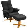 HOMCOM Relaxsessel mit Fußhocker, Stauraum, Elektrischer Massagesessel...