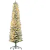 HOMCOM Künstlicher Weihnachtsbaum, 180 cm Christbaum mit 150 LED-Licht...