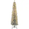 HOMCOM Künstlicher Weihnachtsbaum, 210 cm Christbaum mit 180 LED-Licht...