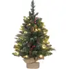 HOMCOM Künstlicher Weihnachtsbaum, 0,6 m Christbaum mit Tannenzapfen 8...
