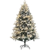 HOMCOM Künstlicher Weihnachtsbaum 180 cm mit 793 Spitzen und Kunstschn...