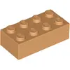 1 Stück LEGO, Teil Nr. 3001 in Mittel Nougat (Medium Nougat)