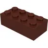 1 Stück LEGO, Teil Nr. 3001 in Braun I(Brown)