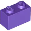 1 Stück LEGO, Teil Nr. 3004 in Dunkellila (Dark Purple)