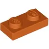 1 Stück LEGO, Teil Nr. 3023 in Dunkelorange (Dark Orange)