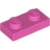1 Stück LEGO, Teil Nr. 3023 in Dunkelrosa (Dark Pink)