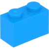 25 Stück LEGO, Teil Nr. 3004 in Dunkles Azurblau (Dark Azure)