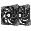 Thermaltake ToughFan 12 schwarz 2er Pack Gehäuselüfter
