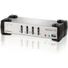 Aten CS1734B, 4-Port KVM Switch mit 2 Port USB Hub, KVM Switch, Grau, ...