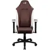 AeroCool Fauteuil Crown Aerosuede (Marron/Blanc), Gaming Stuhl, Weiss,...