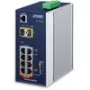 PLANET industrial 4-Port 10/100/1000T Switch +4-Port 10/100 802.3at Po...