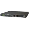 PLANET 16-Port 10/100TX 802.3at combo PoE Switch 2-Port Gigabit TP/SFP...