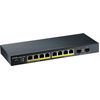 Zyxel Switch 10-Port Gigabit 2-Port SFP, 8-Port PoE+ 77W Smart Managed