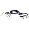 Aten 2L-7DX2U KVM-Kabel VGA zu DVI, KVM-Switch Kabel