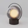 LED-Akku-Tischleuchte Elyra, braun, Höhe 20 cm, IP54, Dimmer